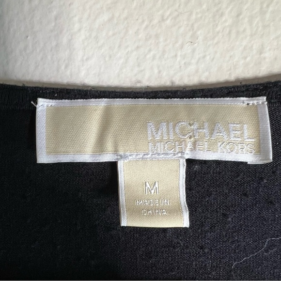 Michael MK Surplice Blouse Women’s Size M Black - Picture 6 of 8